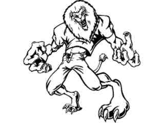  Football Lion Show Off_ M B 1 Decal Proportional