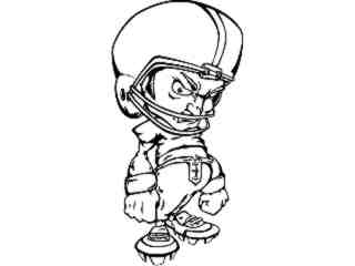  Football Man Decal Proportional