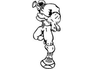  Football Quarterback_ M B 1 Decal Proportional