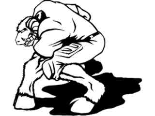  Football Ram 1_ M B 1 Decal Proportional