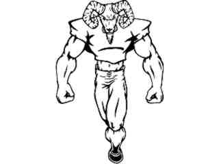  Football Ram 2_ M B 1 Decal Proportional