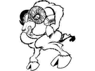  Football Ram_ M B 1_ D T L Decal Proportional