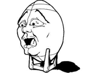  Football Scared_ M B 1 Decal Proportional