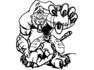  Football Tiger Show_ M B 1_ D T L Decal Proportional