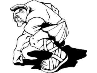  Football Trojan 1_ M B 1 Decal Proportional