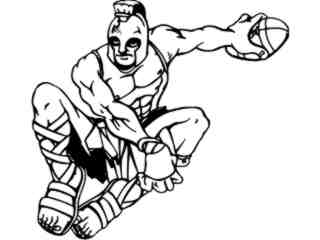  Football Trojan_ M B 1 Decal Proportional