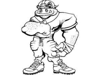 Football Warthog Pig_ M B 1 Decal Proportional
