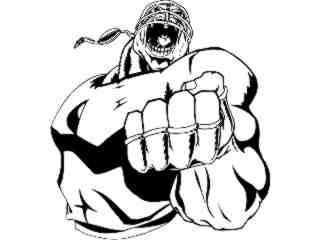  Football Yeller_ M B 1_ D T L Decal Proportional