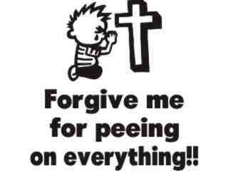  Forgive Me Pray Pissing Decal Proportional