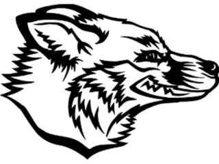  Fox Wolf Head_ M B 1 Decal Proportional