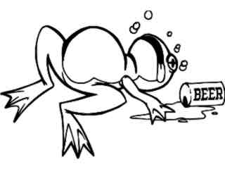  Frog Drunk_ G D G Decal Proportional