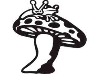  Frog Peace Mushroom Decal Proportional