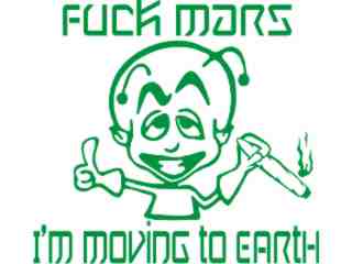  Fuck Mars Alien Decal Proportional