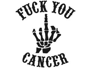  Fuck You Cancer Decal Proportional