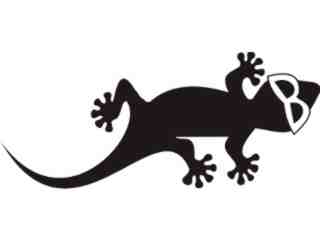  Gecko Lizard Decal Proportional