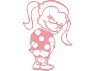  Girl Moonin Decal Proportional