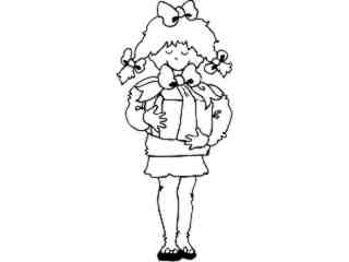  Girl With Present_ 0 5 0_ V A 1 Decal Proportional