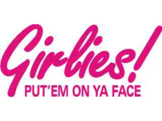  Girlies On Face Decal Proportional