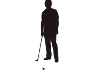 Golfer Silohouette 0 1 Decal Proportional