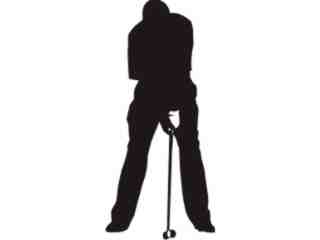  Golfer Silohouette 0 4 Decal Proportional