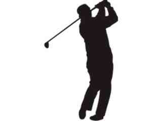  Golfer Silohouette 0 5 Decal Proportional