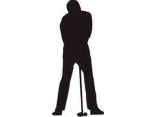  Golfer Silohouette 0 6 Decal Proportional