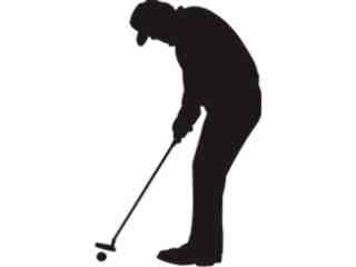  Golfer Silohouette 1 0 Decal Proportional