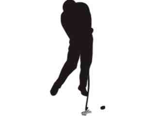  Golfer Silohouette 1 1 Decal Proportional