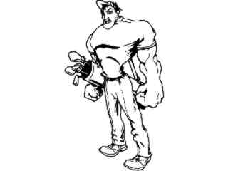  Golfer Stance_ M B 1 Decal Proportional