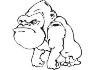  Gorilla Big Head Decal Proportional