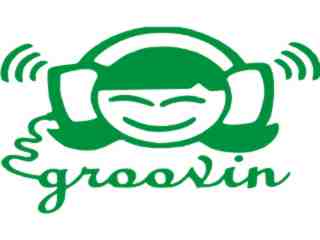  Groovin Head Phones Decal Proportional