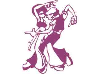  Groovy Seventies Dancers Decal Proportional