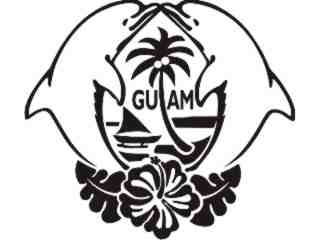  Guam Dolphin Decal Proportional