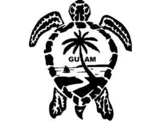  Guam Sea Turtle Decal Proportional