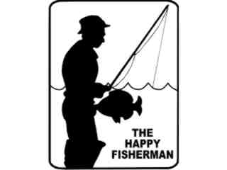  Happy Fisherman Decal Proportional