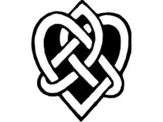  Heart Design Intertwined Decal Proportional