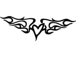  Heart Flames Decal Proportional