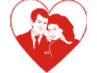  Heart Love Couple Decal Proportional