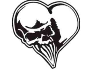  Heart Skull Decal Proportional