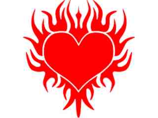  Heart Tribal Decal Proportional