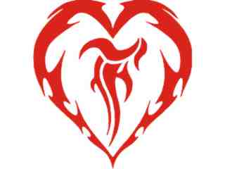  Heart Tribal Sharp Decal Proportional