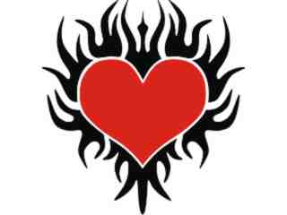  Heart Tribal_ C L 1 Decal Proportional