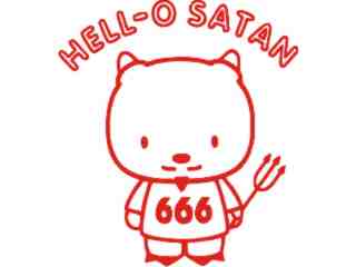  Hell- O- Satan Decal Proportional