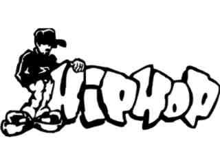  Hip Hop Dude Decal Proportional