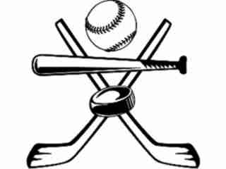  Hockey Baseball Mix Decal Proportional