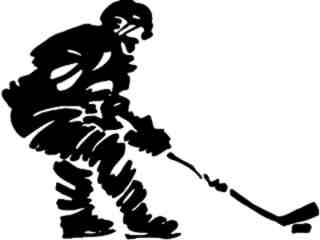  Hockey Scribble Art Decal Proportional