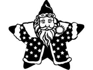  Holidays_ Santa Claus Star_ 1 6 8_ V A 1 Decal Proportional
