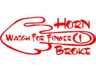  Horn Broken Finger Decal Proportional