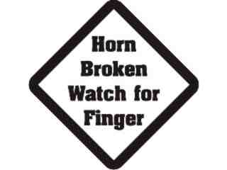  Horn Broken Sign Decal Proportional