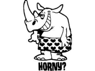  Horny Rhino Decal Proportional